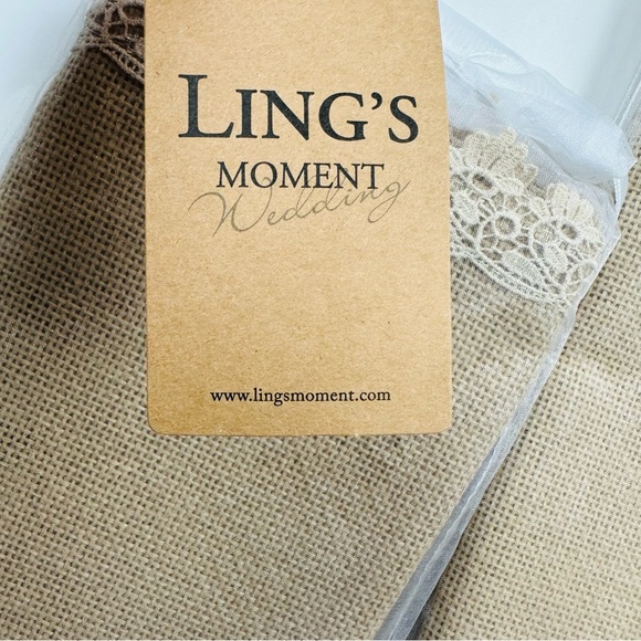 Ling’s Moment Lace Burlap Table Runner 72 x 12 inches - Picture 7 of 9